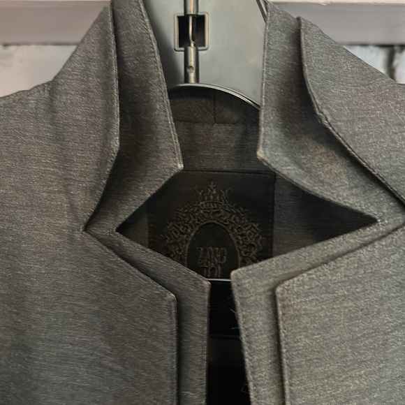 Zang Toi Blazer and Skirt Medium Wool/Charcoal Gray Blazer - Picture 9 of 16